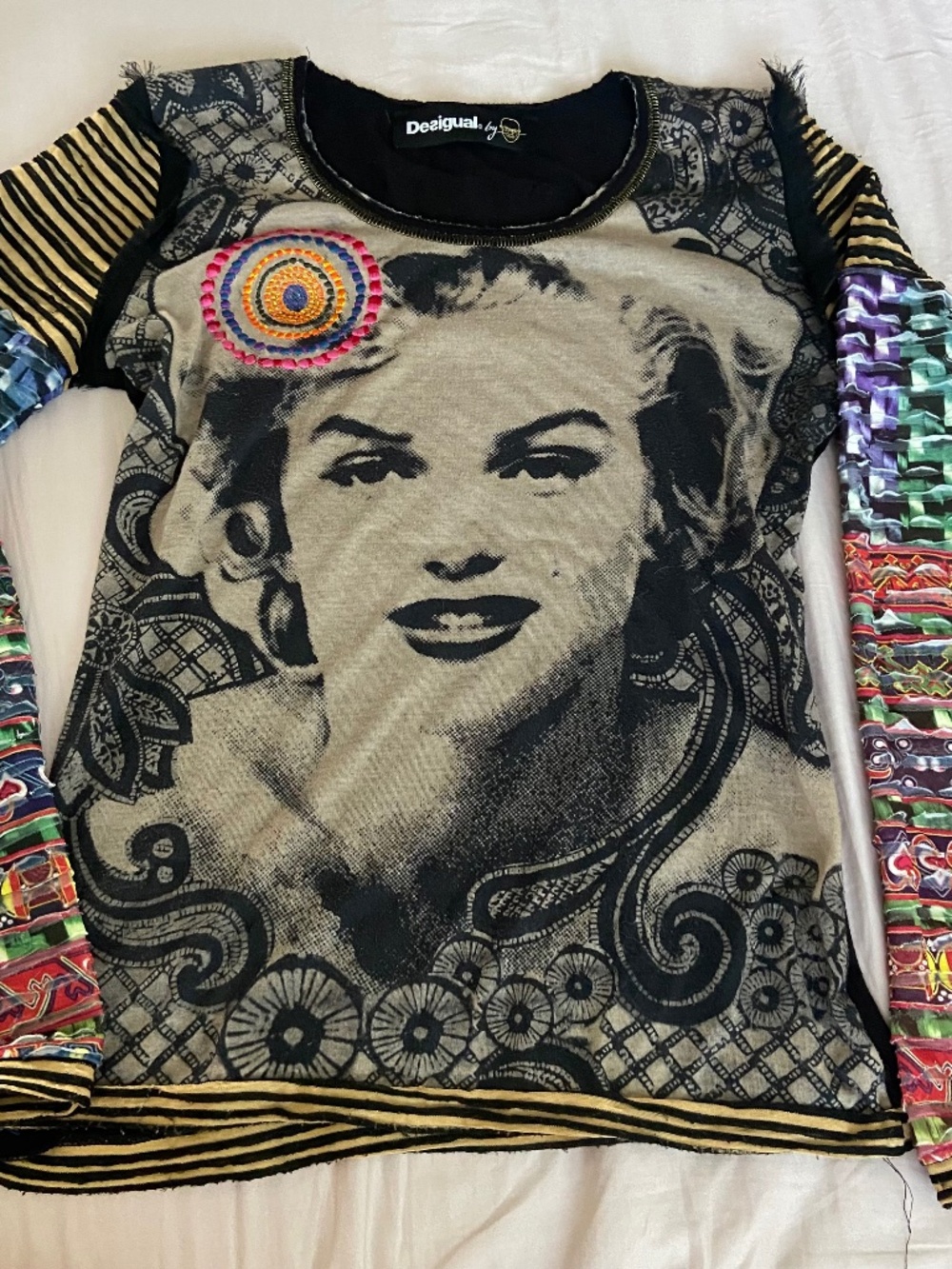 desigual X christian Lacroix maryline Monroe too y2k vintage art to wear size L